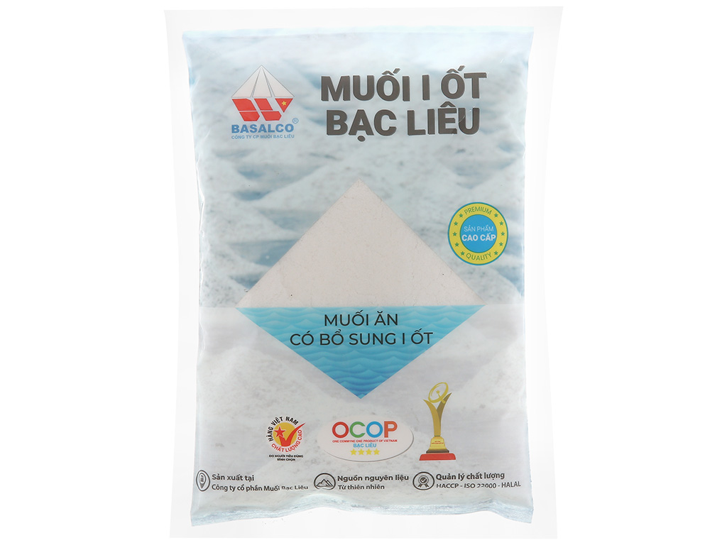 Muối I-ốt Bạc Liêu cao cấp gói 500g